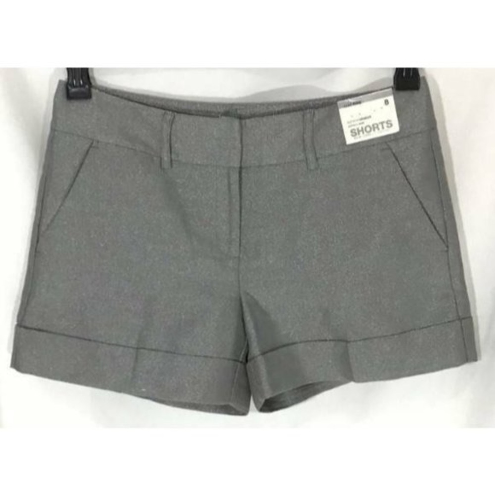 Classic Gray Cuffed Chino Shorts for Women